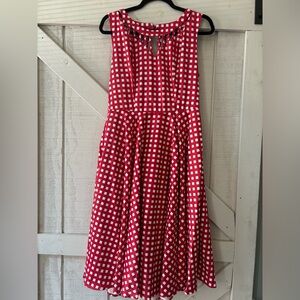 Unique Vintage Red Gingham Dress